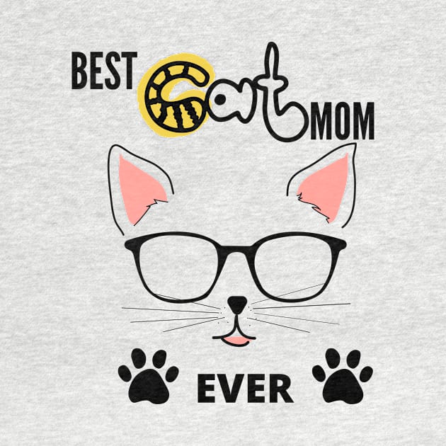 Funny Cat Lover Gift Idea For Mom - Best Cat Mom Ever, I Love My Cat Illustration Funny Cat Meme Is My Lover Gift Idea For Mom by solo4design